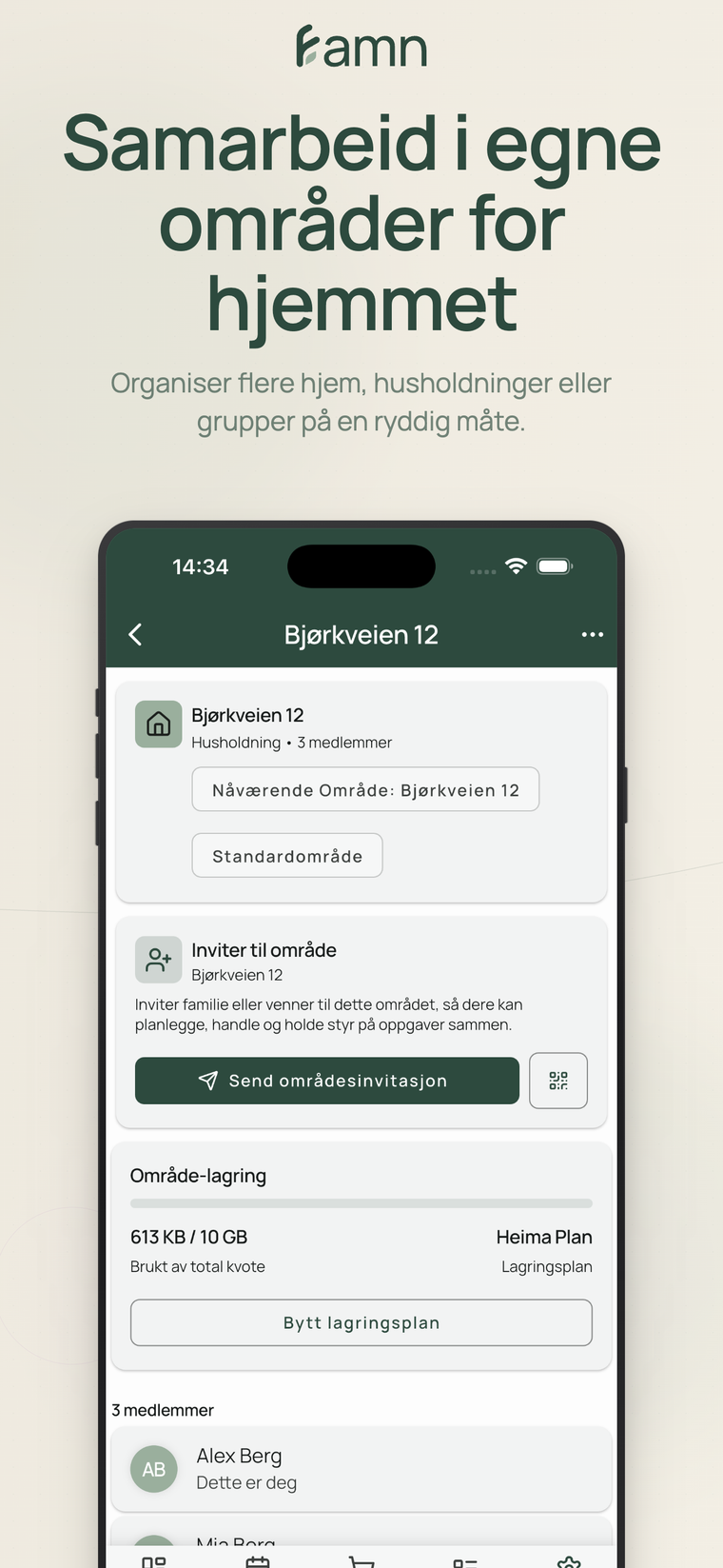 Samarbeid i egne områder for hjemmet
